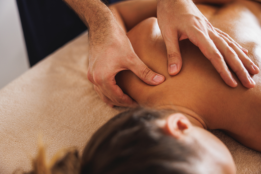 Preparing for a relaxing massage session at home